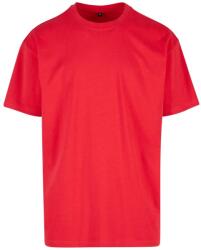 Build Your Brand Férfi póló Heavy Oversize Tee - Piros | S (BY102-1000354967)