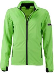 James & Nicholson (Daiber) Női sportos softshell kabát JN1125 - Élénkzöld / fekete | M (1-JN1125-1748971)