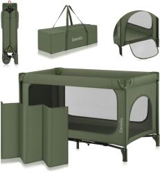 Lionelo Jasmin Easy Fold Green Olive (montaż bez narzędzi, materac, 0-36 miesięcy)