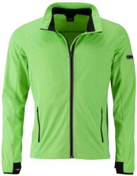 James & Nicholson (Daiber) Férfi sportos softshell kabát JN1126 - Élénkzöld / fekete | L (1-JN1126-1748989)