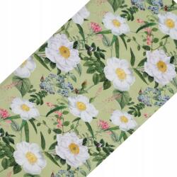  Asztalterítő 140cm, ANEMON, húsvéti, tavaszi, zöld, virágos