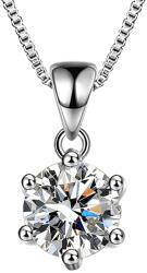 Dollcini Moissanit Nyaklánc - 3 Karátos, 925 Ezüst Pasziánsz Medál Nőknek - Ezüst szürke (436241)