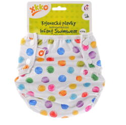 XKKO Egyméretű baba fürdőruha Akvarell pöttyök (PULSP07)