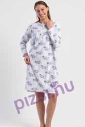 Vienetta Extra méretű hosszú ujjú flanel gombos női hálóing (NHI7409 3XL)