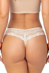 Donna 230 csipkés tanga, bézs, XL