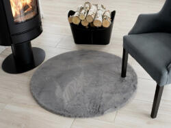 TA Covor shaggy rotund gri Rabbit 100 cm Covor