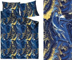 Greno Szatén ágyneműhuzat, 140×200cm, Galaxy sötétkék-arany