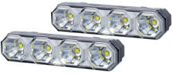  LED nappali menetjelző (DRL) 12/24V 4 POWER LED párban