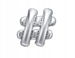 Party Deco Fólia lufi, 35cm, ezüst