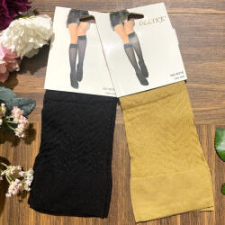 OLLIKE női mintás térdfix - fekete és beige (W318)