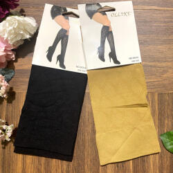 OLLIKE női térdfix - fekete és beige, elegáns rombuszmintával (W315)