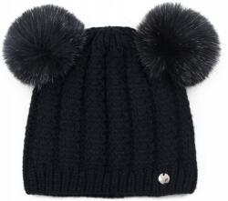 Art of Polo Little Bear téli sapka bélelt, pomponokkal, fekete