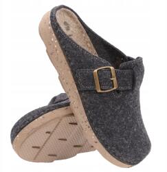 Inblu férfi papucs, textil, Size 40/46, szürke, PU talp, 3cm sarok (IN-MT-12)