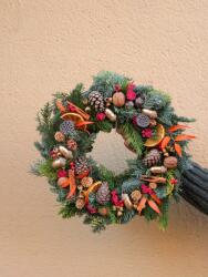  Karácsonyi Koszorú, nemesfenyőből, 60cm, karácsonyi dekoráció (Wianek z żywej jodły Nobilis) - allegro - 42 685 Ft