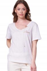 Guess Fehér Női Póló V Nyakkivágással És Logóval Egyenes Rövid Ujjú M I1H (W4RI31KC340)