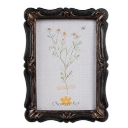 Clayre & Eef Fekete képkeret bronzos díszítéssel - szep-otthon - 5 890 Ft
