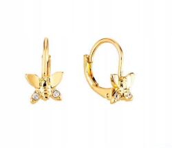 Colibra Arany Fülbevaló Lányoknak Pillangók, Colibra, 24 karátos arany, 0.7×1.4cm (p13276)