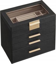 SONGMICS Ékszerdoboz Ékszertartó Szervező 4 Szintes Ajándék