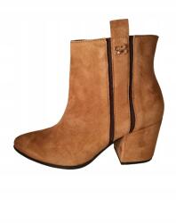 Szydłowski 2516 bakancs, vörös bőr velúr, Size 39, tömbsarok (2516)