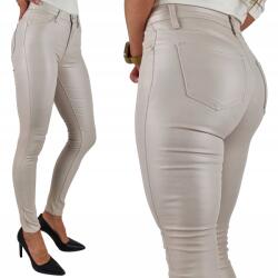  Női Viaszolt Modellező Nadrág, Size 48/4XL, bézs, bőr De Lux, pamut (00155100)