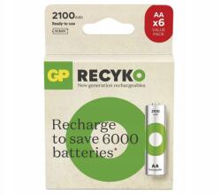 GP Batteries Nikkel-metál-hidrid akkumulátor (NiMH) Gp Batteries Aa (R6) 2100 mAh 6 db (AA2100B6)