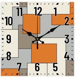  Falióra, 30×30cm, hangtalan, konyha, kávézó, nappali, fém nyomok