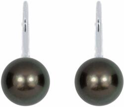 White & Black Tahiti gyöngy fülbevaló, kapcsos - 8-8, 5mm - AAA (AU14166)