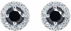 White & Black Halo fekete gyémánt fülbevaló - 0, 4 karát (AU14174)