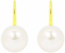 White & Black Igazgyöngy fülbevaló, arany - 8-8, 5mm - kapcsos - akoya (AU14165)