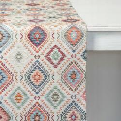  Húsvéti futópad, 340cm, gobelin, geometrikus, rózsaszín, kék