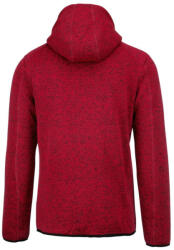 Proact PA365 kapucnis cipzáras vastag férfi pulóver bolyhos belsővel Proact, Red Melange-XL (pa365rem-xl)