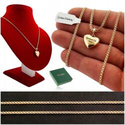 Golden Celebrity Arany Szív Nyaklánc Gravírozással Neki, Bismark Lánc Valentin Napra (DLA DZIEWCZYNY KOBIETY ŻONY MAMY CÓRKI STAL)