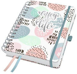 Sigel Naptár, spirál, A5, heti, 2026, kemény borító, SIGEL "Jolie", Rose Inspiration (SIJ6602) - onlinepapirbolt