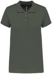 Kariban Női galléros piké póló, rövid ujjú, Kariban KA255, Dark Khaki-L (ka255dkh-l)