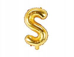 Party Deco Fólia lufi, arany, Size 35cm, ''S'' betű