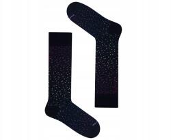 TakaPara Merinó gyapjú zokni, Size 41-45, sötétkék, geometriai mintás, uniszex