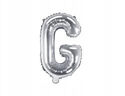 Party Deco Fólia lufi "g" betű, 35cm, ezüst