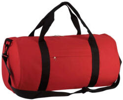 Kimood KI0633 cső alakú utazótáska cipzáras oldalzsebbel Kimood, Red/Black-U (ki0633re-bl-u)