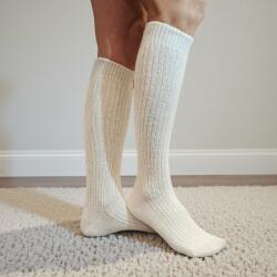 Ollike Női gyapjú térdzokni - anyagában mintás Ecru 107695