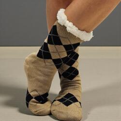 Ollike Férfi káró mintás zoknimamusz Drapp, 43-46 107710