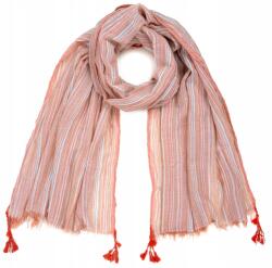 Szaleo Vékony sál Andorra szellős csíkos, boho rojtokkal Narancssárga (sz23456v1-1)