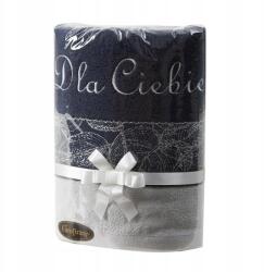 Eurofirany Törölköző Szett, 2db 50×90cm, 100% pamut, 400g/m2, ezüst (5903571376947)