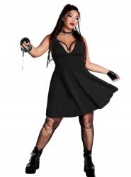 Shein Plus Size ruha, fekete, trapéz, mini, Size 52