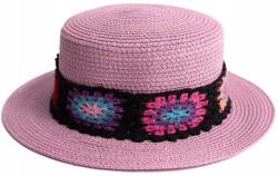 Szaleo Tilda női nyári sapka boater stílusos állítható levendula