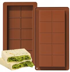  2× Dupla Forma, csokoládé, nagy, XXL, szilikon, tapadásmentes (Silikonowa forma do czekolady)