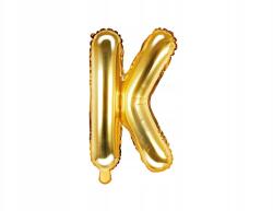 Party Deco Fólia lufi, K betű, 35cm, arany, Party Deco
