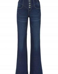 Bonprix Széles Szárú NADRÁG, Size 50, kék, pamut, poliészter (957229)