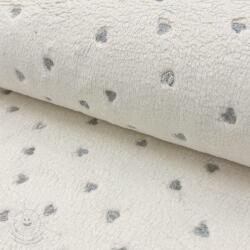  Kabát anyag TEDDY Tossed hearts silver