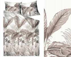 Greno Szatén ágyneműhuzat, 160×200cm, Palm & Co bézs levél (5905164131827)