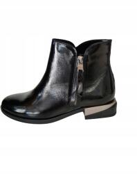 Szydłowski Bokacsizma, bőr, fekete, Size 39, 3cm sarok, cipzár (2553)